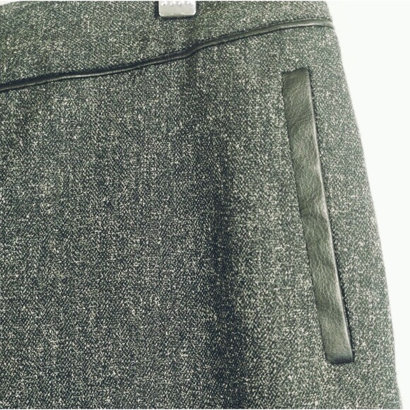 Rafaella Trousers Women's 6P Curvy Heathered Charcoal Grey Zip Straight Leg - Picture 3 of 11